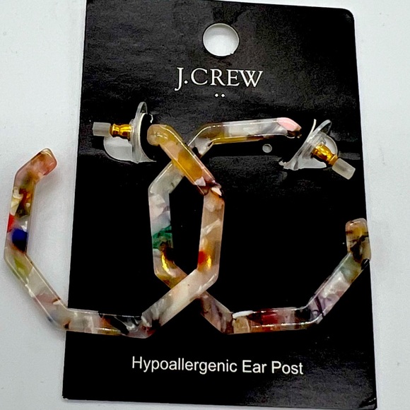 J. Crew Factory Octagonal Earrings - Picture 2 of 4